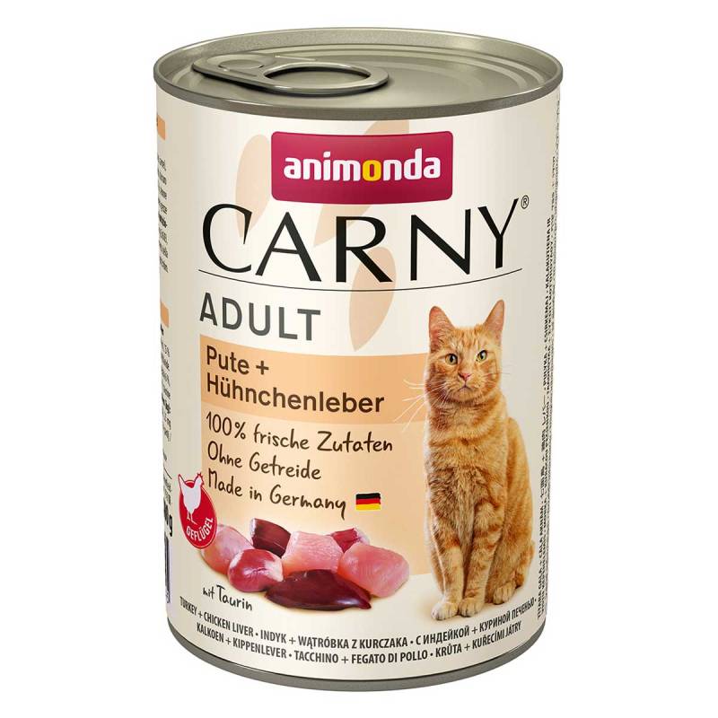 animonda Carny Adult Pute + Hühnchenleber 24x400g von animonda Carny