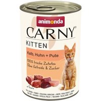 animonda Carny Nassfutter Katze Kitten Kalb, Huhn und Pute 12x400 g von Animonda