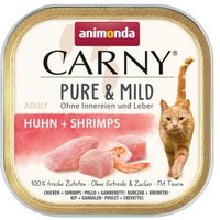 animonda Carny Nassfutter Katze Adult, Pure and Mild 32x100 g Huhn & Garnele von Animonda