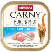 animonda Carny Nassfutter Katze Adult, Pure and Mild 32x100 g Huhn & Kabeljau von Animonda