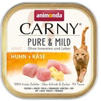 animonda Carny Nassfutter Katze Adult, Pure and Mild 32x100 g Huhn und Käse von Animonda