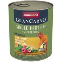 animonda GranCarno Adult Superfoods Huhn & Spinat, Himbeeren, Kürbiskerne 12x800 g von Animonda