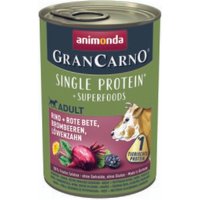 animonda GranCarno Single Protein Superfoods Rind & Rote Bete, Brombeeren, Löwenzahn 12x400 g von Animonda