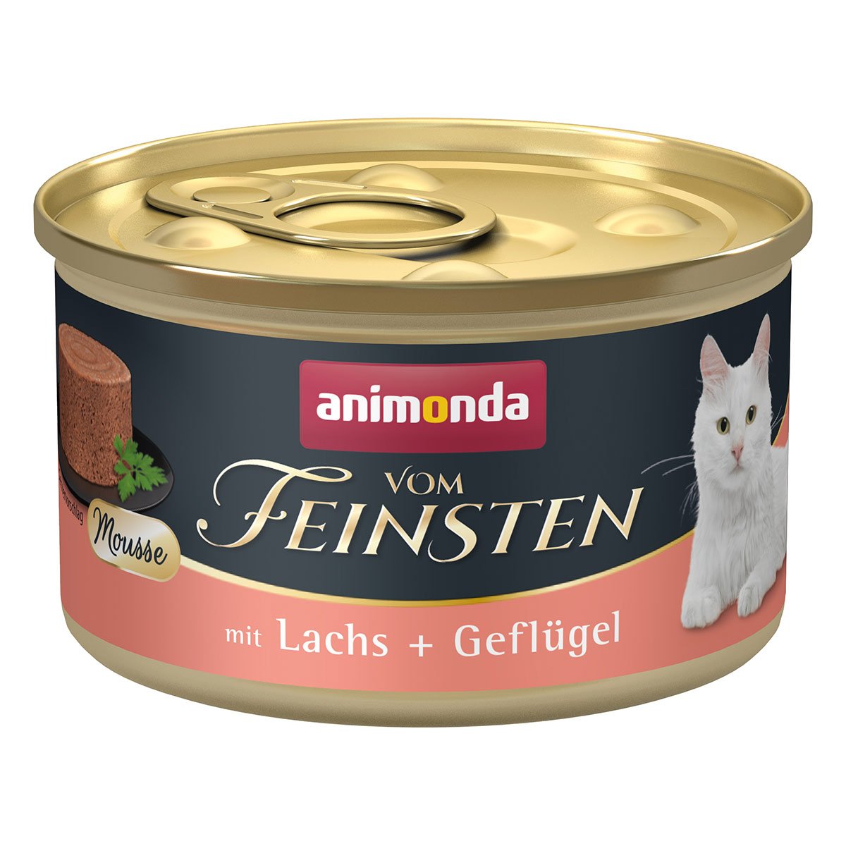 animonda vom Feinsten Mousse mit Lachs + Geflügel 24x85g von animonda vom Feinsten