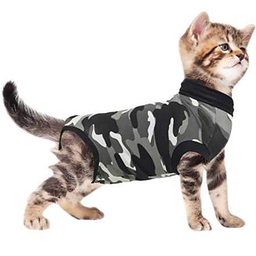 Anjing Bequemer, hygienischer Genesungsanzug für Katzen, Camouflage, Schwarz von Anjing