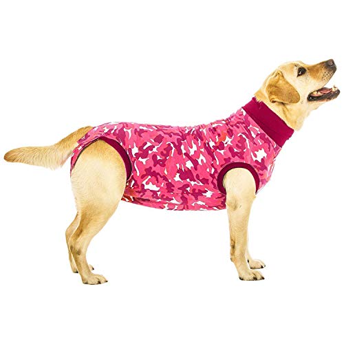 Anjing Hundeanzug zur Erholung von Katzen, weich, für Operationen, kleiner Mantel, Pink Camouflage von Anjing