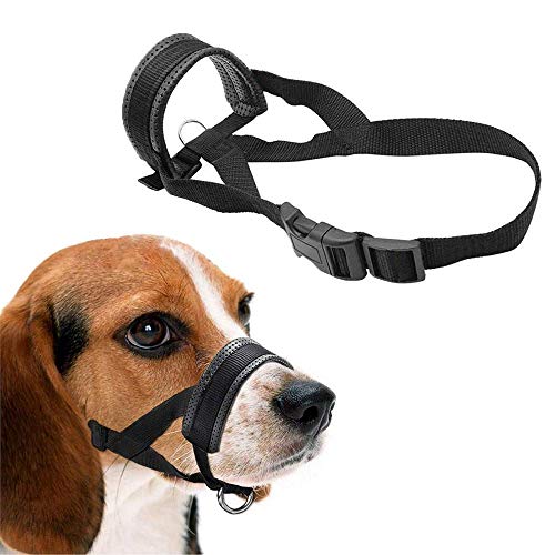 Anjing Maulkorb für Hunde, Nylon, strapazierfähig, mit Flanellschutz, flexible weiche Polsterung von Anjing