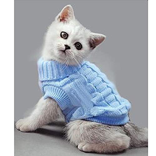 Anjing Strickpullover für Katzen, Blau von Anjing