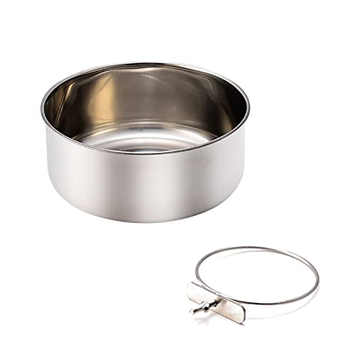 Anjing Vogelfutterbecher Käfig Hängeschale Edelstahl Sitzstangen mit Klemmhalter Vogelstall Cup Feeder Napf 284 g von Anjing