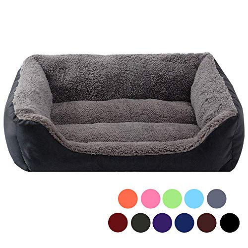 Anjing Weiches, waschbares Hunde-/Katzenbett, wasserdichtes Oxford-Hundekörbchen, Hundebett, Nackenrolle, Lounge mit rutschfester, wasserabweisender Unterseite von Anjing