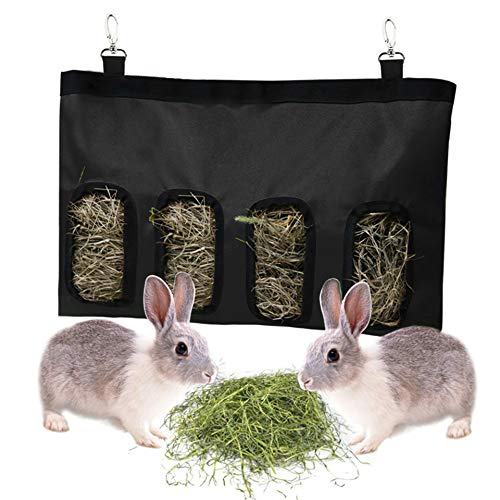 Kaninchen-Heu-Futtertasche, Meerschweinchen-Heu-Futtertasche, Heutasche, Kaninchen-Futtertasche, Kleintiere, Heutasche, Hänge-Futtersack für Kaninchen, Meerschweinchen, Chinchillas-Futterstation von Anjinguang