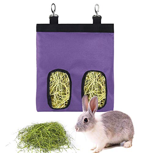 Meerschweinchen-Heutasche, Kaninchen-Heu-Futterstation, Heu Tasche zum Aufhängen, Futtersack für Kaninchen, Meerschweinchen, Chinchilla, Hamster, Haustier-Futterspender Aufbewahrungstasche von Anjinguang