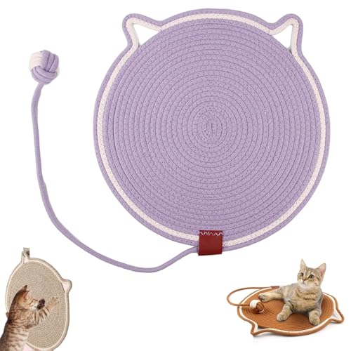 Doppeltes Kratzpad für Haustiere,Kratzpads für Hauskatzen, Katzenkratzmatte aus Baumwollseil,Katzenkratzpad,großes Katzenbett (L,B) von Ankepw