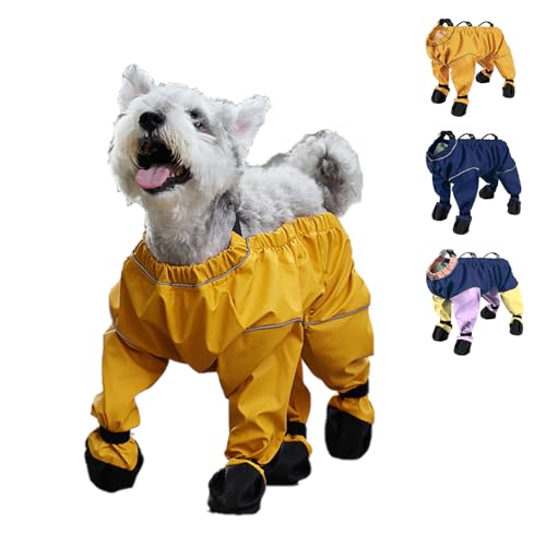 wasserdichte Hundehosen aus Hundestiefeln und Leggings,wasserdichte Hundestiefel,rutschfeste Hundeschuhe,Schutz für die Pfoten von Haustieren,verstellbare Hundestiefel-Leggings mit Riemen (A,XL) von Ankepw