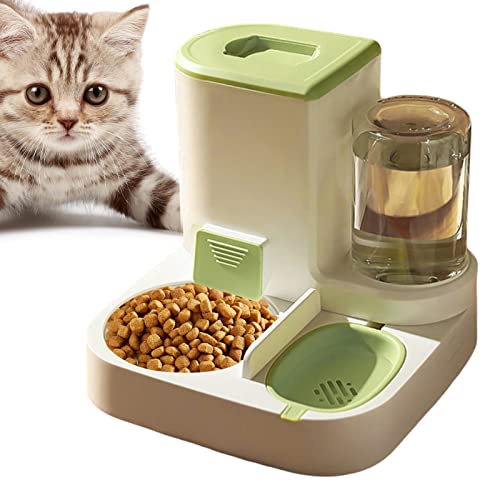 2 in 1 Futter- und Tränke für Haustiere - Automatisches Gravity Futter- und Wassernapf-Set für Katzen | Wassernapf Automatische Katzenfütterung Selbstspendende Haustiertränke für kleine und Anloximt von Anloximt