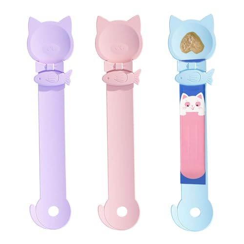 3 Stück Cat Treats Spoon - Katzenstreifen Quetschlöffel - Cat Strip Feeder - Katzenstreifen QuetschlöffelFeeder Strip | Für Katzen Zum Haustiere Auspressen Von Pürees Und Snacks von Anloximt