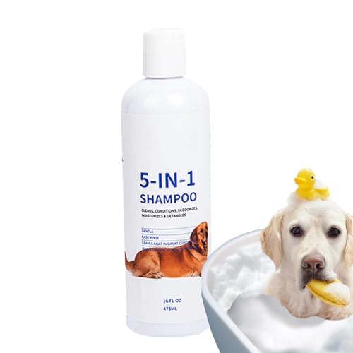 Anloximt 5-in-1-Hundeshampoo, Hundeshampoo,Haustiershampoo und Spülung für Hunde | 16fl Oz Smell Good Hundeshampoo, Hundeshampoo und Fellwäsche, trockene Haut und Juckreizlinderung, natürliches von Anloximt
