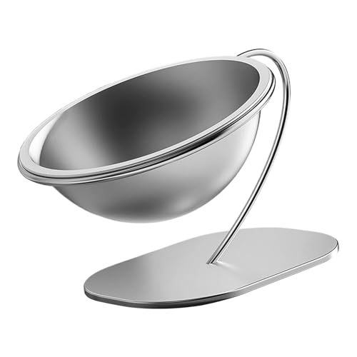 Anloximt Angehobene Tilted Cat Bowl, erhöhte Katzenschüssel | Metallkätzchen -Lebensmittelbehälter - PET -Fütterungszubehör, große angehobene Katzenschüssel mit Stabiler Basis für den Innenbereich von Anloximt