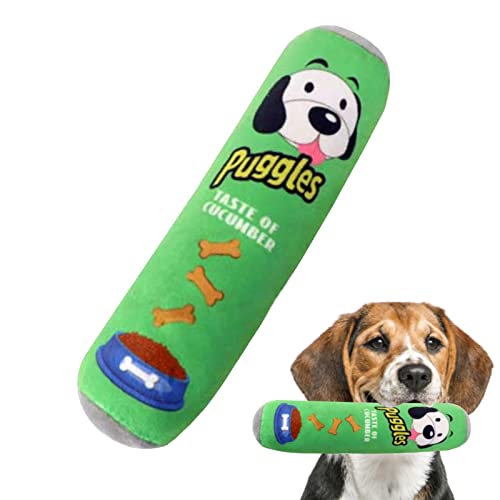 Anloximt Beißspielzeug für Welpen - Interaktives Plüsch Sqeauker Puppy Chew Stofftier,Langlebiges Wurstspielzeug für Weihnachtsfeiern im Innen- und Außenbereich von Anloximt