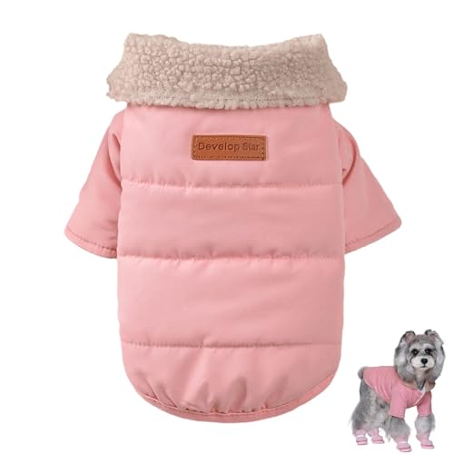 Anloximt Hunde-Winterjacke, warme Hundejacke, Warme Winddichte Hundebekleidung, Zweibeinige Jacke mit modischem Kragen-Design, Haustier-Kostüme, Mäntel für Hunde bei kaltem Wetter für drinnen und von Anloximt