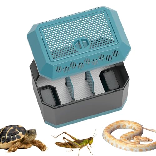 Anloximt Kakerlaken -Feeder, Reptile Feeder Box - Tragbare Schlangenbehälterbox | Schildkrötentransportkäfig, Lebensraum von Reptilien, atmungsaktive kleine Terrarien für Spinnenskorpion von Anloximt