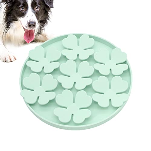 Anloximt Leckkissen für Hunde - Slow Feeder Schüssel mit Saugnapf | Erhöhter Hunde-Puzzle-Futterspender mit Blumen-Design gegen Langeweile, Nass- oder Trockenfutter, Wasser-Joghurt-Erdnussbutter von Anloximt