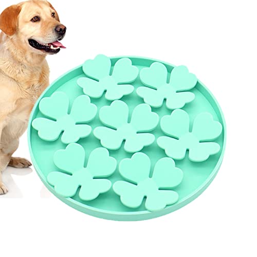 Anloximt Leckmatte für Hunde | Saugnapf-Erdnussbutter-Leckkissen für Hunde - Puzzle-Futterspender mit Saugnapf, erhabenes Blumendesign für Wasserjoghurt, Nass- oder Trockenfutter, Linderung von Anloximt