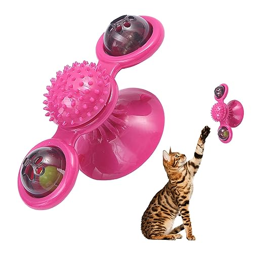Anloximt Lustiges Katzenspielzeug | Zahnbürsten-Massagespielzeug für Katzen,Bissfestes Katzen-Zahnbürsten-Massagespielzeug für kleine, mittelgroße und große Katzen, Kätzchen, für drinnen und draußen von Anloximt
