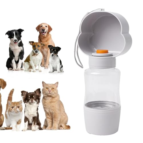 Anloximt Outdoor-Wasserflaschen für Hunde - 400 ml tragbarer Flaschennapf für Hundefutterspender im Freien - Trinkzubehör für Haustiere zum Picknicken, Reisen, Camping, Wandern, Spazierengehen von Anloximt