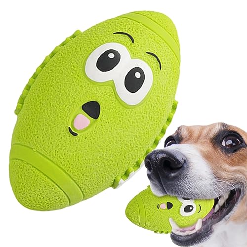 Anloximt Quietschende Hundebälle - Quietschender Latex-Welpenspielzeugball mit lustigem Gesicht - Langlebige, interaktive, quietschende Spielzeugbälle, kauendes, quietschendes Spielzeug von Anloximt