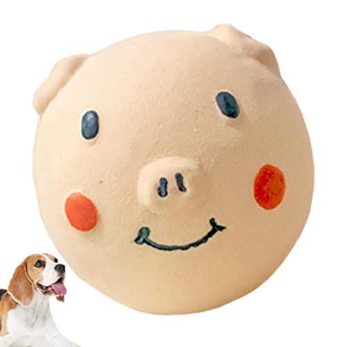 Anloximt Quietschende Spielzeuge für kleine Hunde,Cartoon-Schwein-Form-Welpen-Ball-Spielzeug | Zahnungsspielzeug, Haustierspielzeug Spaß für Indoor-Welpen und Hunde zum Kauen und Spielen von Anloximt