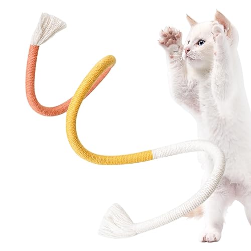 Anloximt Schnurspielzeug für Katzen | Buntes geflochtenes Kauspielzeug aus Baumwolle für Katzen - Katzenzubehör für den Innenbereich für Schlafzimmer, Arbeitszimmer, Wohnzimmer, Katzenhaus, Tierheim von Anloximt
