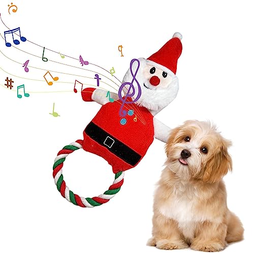 Anloximt Weihnachts-Hundespielzeug | Lustiges interaktives Quietschspielzeug für Haustiere | Unzerstörbares Hundespielzeug für Aggressive Kauer, Hundekauspielzeug mit robustem Se für Welpen von Anloximt