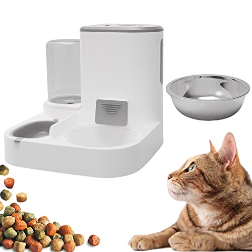 Futterautomat für Katzen und Hunde | Automatisches All-in-1 Katzen-Wasser- und Futternapf-Set | Automatische Katzentränke, selbstspendende Haustiertränke Automatische Hunde- und Katzentränke Anloximt von Anloximt