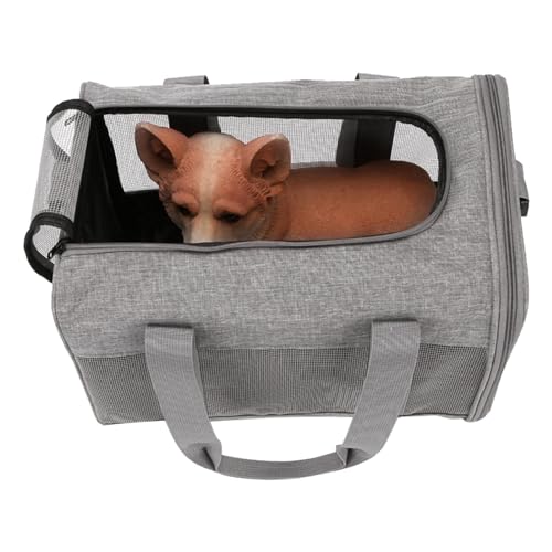 Hundetragetasche | Faltbare, atmungsaktive Tragetasche für Hunde | Graue Transportbox für Haustiere, tragbar mit 7 kg Traglast, weiche Handtasche für Kätzchen und Welpen zum Schlafen, Anloximt von Anloximt