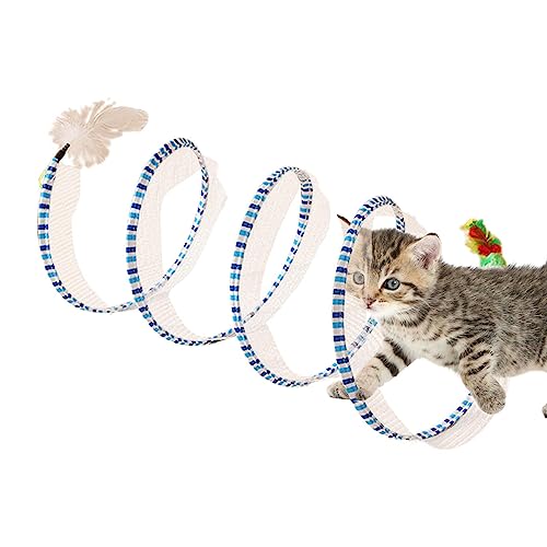 Katzenspielzeug-Tunnelnest | Haustier-Tunnelspielzeug für den Innenbereich - Gefaltetes Tunnel-Katzenspielzeug, interaktives Haustier-Abenteuer-Tunnelspielzeug, Katzen-Donut-Tunnel für Anloximt von Anloximt