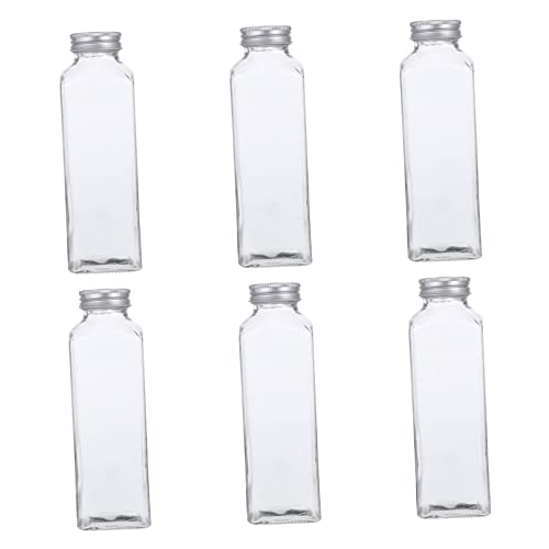 Anneome 6 Stück Mason Cold Cup Ml Soda Aluminium Aufbewahrung Smoothie Entsaftungszubehör Behälter Glas Transparente Kappen Deckel Praktisches Zuhause Glaswaren Glasflaschen Öl Klar von Anneome