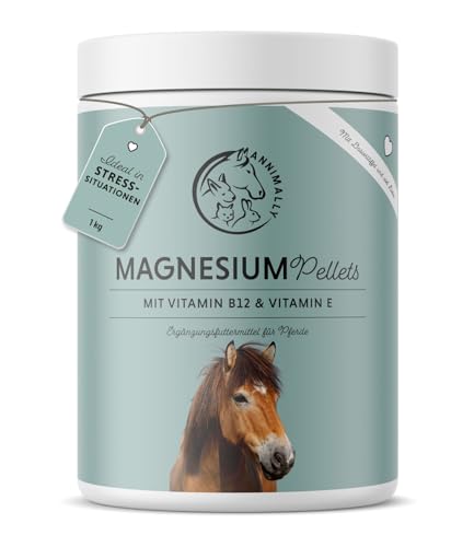 Annimally Magnesium Pellets für Pferde 1 kg - Magnesiumacetat & Magnesiumoxid für höchste Bioverfügbarkeit von Annimally