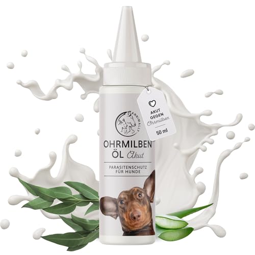 Annimally Ohrmilbenöl Akut - Natürliches Mittel gegen Milben beim Hund mit Aloe Vera & Schwarzkümmel, beruhigendes Ohrmilbenöl gegen Juckreiz für Hunde, pflegt, schützt & wirkt sofort Annimally Ohrmilbenöl Akut - Natürliches Mittel gegen Milben beim Hund mit Aloe Vera & Schwarzkümmel, beruhigendes Ohrmilbenöl gegen Juckreiz für Hunde, pflegt, schützt & wirkt sofort von Annimally