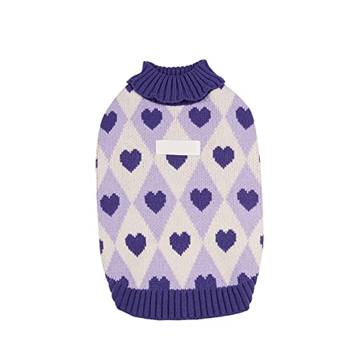 Anomidry hundebekleidung & zubehã¶r Pet Kleidung gestrickte Liebe ärmellose Pullover verdickt warme Mode Winter kleine und mittelgroße Katzen und Hunde (Color : A, Size : XXL) von Anomidry