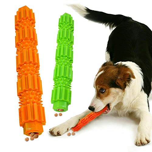 Anoudon 2pcs Hund Kauen Dental Clean Stick Spielzeug, aggressives Kauen Treat Dispenser Gummi Haustier Zähne Reinigung Spielzeug Haustier Produkte Hund TPR Biss Stick Leckage von Anoudon