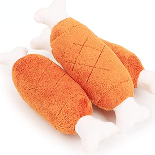 Anoudon 3pack Hühnerbein Plüschtier Haustier Squeaker Spielzeug Hund Katze Kauspielzeug für kleine mittlere große Hunde Haustiere von Anoudon