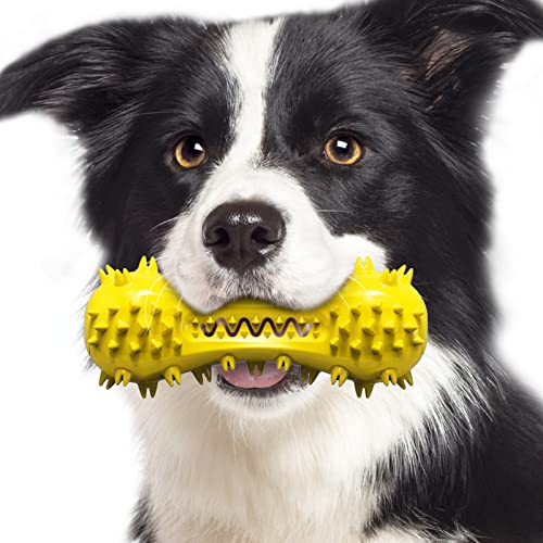 Anoudon Hund Kauen Spielzeug, Hund Zahnbürste Kauen Stick Interaktives Hund Quietschen Spielzeug Unzerstörbare Zähne Reinigung Zahn Spielzeug Wasser Float Spielzeug für kleine mittlere Welpen von Anoudon