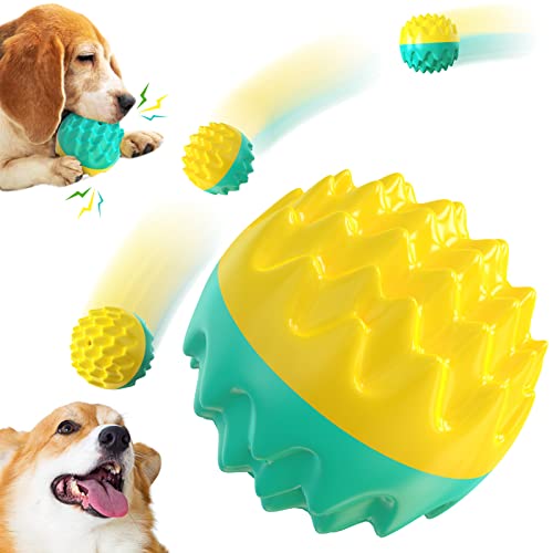 Anoudon Hundeball mit Zahnpflegefunktion, Hundespielzeug Ball Hohe Elastizität TPR, Unverwüstlich für kleine Hunde, Squeeze Kauspielzeug, Welpen Spielzeug, Durchmesser 6.2 cm von Anoudon