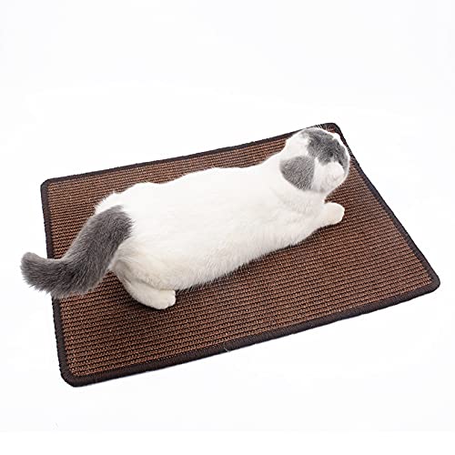 Anoudon Natürliche Sisal Katze Kratzkissen Haltbare rutschfeste Katze Kratzkissen Katze Krallenschutz Möbel Katzenspielzeug zufällige Farbe 40x60cm von Anoudon