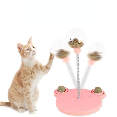 Anoudon Rosa Haustierspielzeuge Schlagen den Futterleckball der Katze und Selbsthilfe puzzlen das kleine Hundespielzeug der Katze von Anoudon