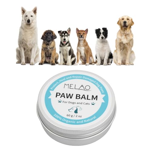 Anseom Natürlicher Balsam für Hunde Feuchtigkeit Pfoten Balm Katzenpfoten Pflege Pfotencreme Balm Pfotenpflege Repariert für Hunde für Hunde & Katzen mit Bio-zutaten 60g von Anseom