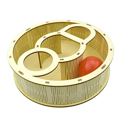 AnsonBoy Hamsterlabyrinth Naturholz Übungsspielzeug Spielplatz Rohr Tunnelkäfig Zubehör Log Hamster Toy,Round von AnsonBoy