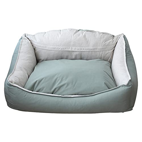 AnsonBoy Hundebett Für Größere Hunde Super Weiche Haustier Schlafmatte Katze Haus Labradors Square Kissen Sofa Komfortables Haustier Artikel Zubehör,Grün,S 50x40x18cm von AnsonBoy