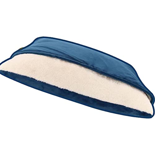 AnsonBoy Hundeschlafsack Warm Hundebett Dickes Weiches Haustierbett Für Katze Welpenbetten Für Hunde Fleece Großer Schlafsack Haustierhund Hausbedarf,Blau,L75x60x23cm von AnsonBoy